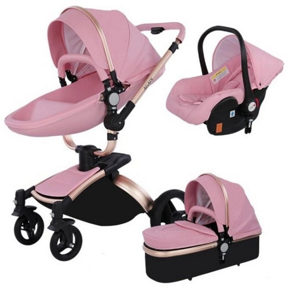 TPFLiving Luxus Kombi-Kinderwagen 3in1 Set Modell 5 Kunstleder Rosa 3in1  Kinderwagen ab 729,99  3 Angebote vergleichen