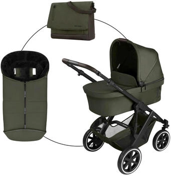 ABC Design Kombikinderwagen Salsa 5 Air inkl. Wickeltasche und Fußsack avocado