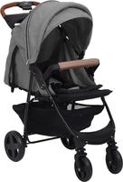 vidaXL 2-in-1 Kinderwagen Hellgrau Stahl