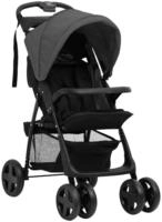 vidaXL 3-in-1 Kinderwagen Dunkelgrau und Schwarz Stahl