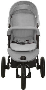 vidaXL Kinderwagen Hellgrau Stahl