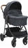 vidaXL 2-in-1 Kinderwagen Anthrazit und Schwarz Stahl