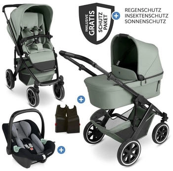 ABC Design 3in1 Kinderwagen-Set Salsa 5 Air inkl. Babywanne, Babyschale Tulip und Zubeh&ouml;rpaket pine