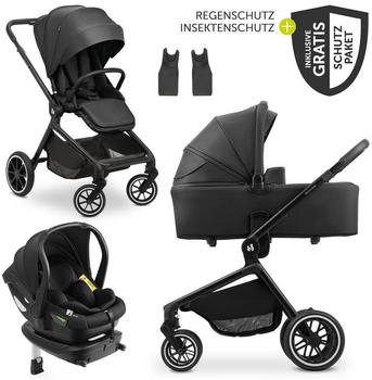 Hauck 4in1 Move N Care Trio Set inkl. Babyschale Drive N Care, Isofix Base & XXL Zubeh&ouml;rset black