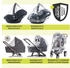 Hauck 4in1 Move N Care Trio Set inkl. Babyschale Drive N Care, Isofix Base & XXL Zubehörset black
