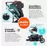 Daliya Neomove 2in1 Kombi-Kinderwagen schwarz/weinrot