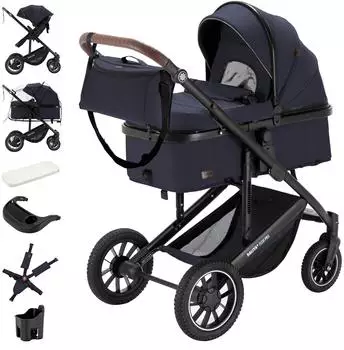 Daliya Flexi-Pro M 2in1 Kinderwagen blau/grau