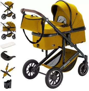 Daliya Flexi-Pro M 2in1 Kinderwagen gelb