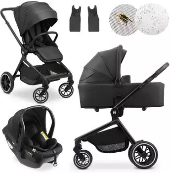 Hauck 3in1 Move N Care Trio Set inkl. Babyschale Drive N Care & XXL Zubeh&ouml;rset black