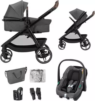 Maxi-Cosi Zelia S2 Trio-Set inkl. Babyschale Cabriofix select grey