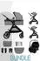 Kinderkraft Multifunktionaler 3-in-1-Kinderwagen ESME PRO grau