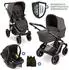 ABC Design 3in1 Kinderwagen-Set Salsa 5 Air inkl. Babywanne, Autositz Drive N Care mit XXL Zubehörpaket Almond