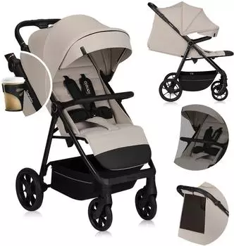 Lionelo IVA Kompakter Buggy 6-48 Monate, 22kg, 360&deg; R&auml;der, UPF50+ (LO-IVA)
