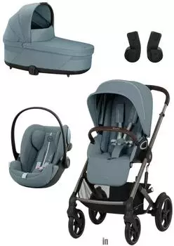 Cybex Talos S Lux 4in1 Travel System inkl. Babywanne und Cloud G stormy blue
