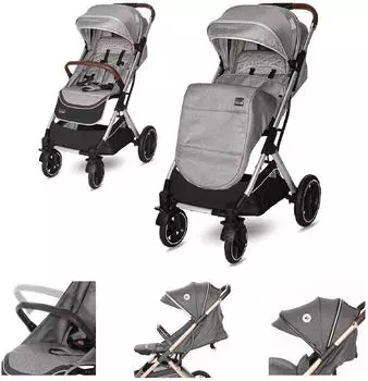 Lorelli Storm Buggy PU-R&auml;der, Sonnendach, grau/schwarz