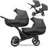 Kunert BOOSTER 2in1 Zwillings-Kombikinderwagen, graphit