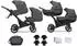 Kunert BOOSTER 2in1 Zwillings-Kombikinderwagen, graphit