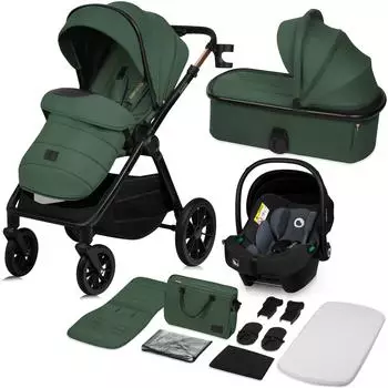 Lionelo Layla 3-in-1-Kinderwagen mit Babyschale I-Size, Babywanne, UPF50+ (LO-LAYLA 3IN1 GREEN FOREST)