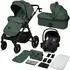 Lionelo Layla 3-in-1-Kinderwagen mit Babyschale I-Size, Babywanne, UPF50+ (LO-LAYLA 3IN1 GREEN FOREST)