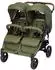 Babytrold OS2 Zwillingsbuggy, oliv, verstellbar, pannensichere Räder