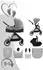 Kinderkraft VESTO 2 Kombikinderwagen 3-in-1 mit Babywanne & Autositz MINK PRO 2, grau