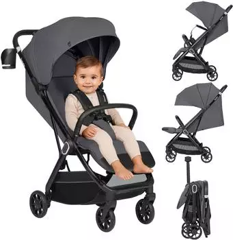 Lionelo BESS Kinderwagen grau, 6 Monate–22kg, 7,5kg, 360°-Räder