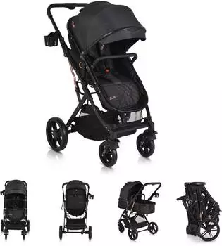 Moni Rafaello Kombikinderwagen 2in1, schwarz (110960)