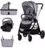 Chipolino Marbella Kombikinderwagen 3in1 i-Size Babyschale, grau (KKMRB02502CL)