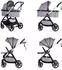 Chipolino Marbella Kombikinderwagen 3in1 i-Size Babyschale, grau (KKMRB02502CL)