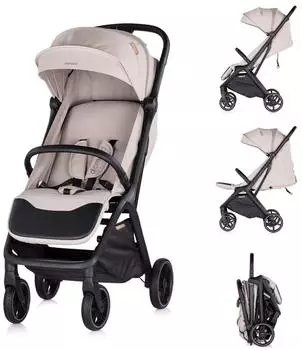 Chipolino Diamond Kinderbuggy klappbar, PU-Rollen, hellbraun (LKDI02503TR)