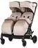 Chipolino Twinity Zwillingskinderwagen beige, Fußsack, Wickeltasche, Getränkehalter (KBTT02502TR)