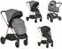 Cangaroo Hydra Kombikinderwagen 2 in 1 mit Babywanne und Sportsitz, grau