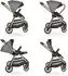 Cangaroo Hydra Kombikinderwagen 2 in 1 mit Babywanne und Sportsitz, grau