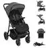 KIKKABOO Lucy Kinderwagen verstellbare Rückenlehne, faltbar, grau (31001030208)