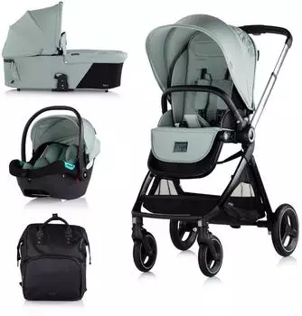 Chipolino Elite Kombikinderwagen 3-in-1 i-Size, hellgrün