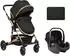 KIKKABOO Amaia Kombikinderwagen 3in1 i-Size, schwarz (Amaia)