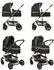 KIKKABOO Amaia Kombikinderwagen 3in1 i-Size, schwarz (Amaia)