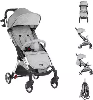 KIKKABOO Cloe Buggy faltbar, Aluminiumrahmen, grau, bis 22kg
