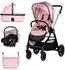 Chipolino Marbella Kombikinderwagen 3in1 i-Size Babyschale, rosa (KKMRB02505PM)