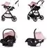 Chipolino Marbella Kombikinderwagen 3in1 i-Size Babyschale, rosa (KKMRB02505PM)