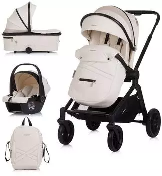 Chipolino Magnum 3-in-1 Kombikinderwagen Babywanne, Sportsitz, i-Size Babyschale (KKMA02501BI)