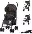 Chipolino Milano Buggy bis 22kg, Rückenlehne verstellbar, faltbar, schwarz (LKMLN0251ZE)