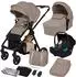 Lionelo Greet Kombi-Kinderwagen 3in1 UPF50+ beige taupe (LO-GREET BEIGE TAUPE)