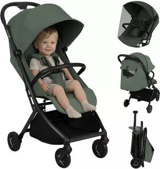 Lionelo Sia Reisebuggy ultraleicht 5,9kg, bis 22kg, UPF50+ (LO-SIA GREEN EMERALD)