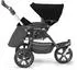 Cam Cortina X3 Tris Kombi-Kinderwagen 3-in-1, schwarz, inkl. Babyschale, Fußsack & Wickeltasche