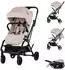Chipolino Go Twist Kinderwagen, drehbarer Sitz, PU-Reifen, beige