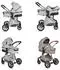 Moni Alma Kinderwagen mit Sportsitz, Tragetasche, umkehrbarer Sitz, dunkelgrau