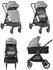 KIKKABOO Ava 3-in-1 Kombikinderwagen mit Babywanne, Babyschale, grau