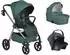 Cangaroo Unique 3-in-1 Kombikinderwagen mit Babyschale, PU-Räder, grün