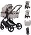 Chipolino Amore Kombi-Kinderwagen 2 in 1 mit Getränkehalter, Wickeltasche, braun